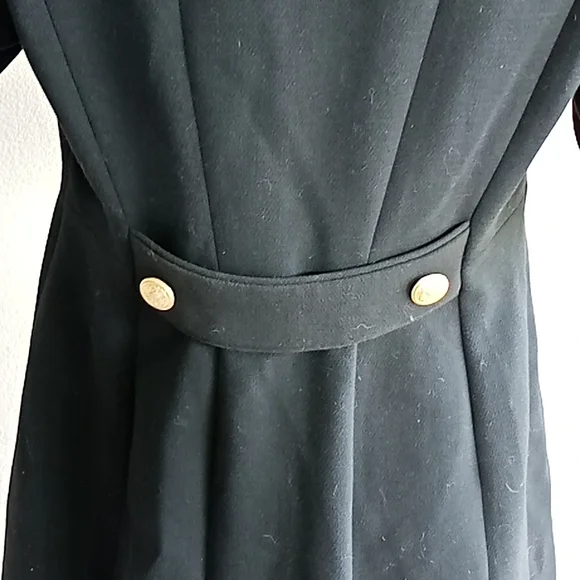 Forever New Black coat with gold buttons size 12 - Picture 9 of 12